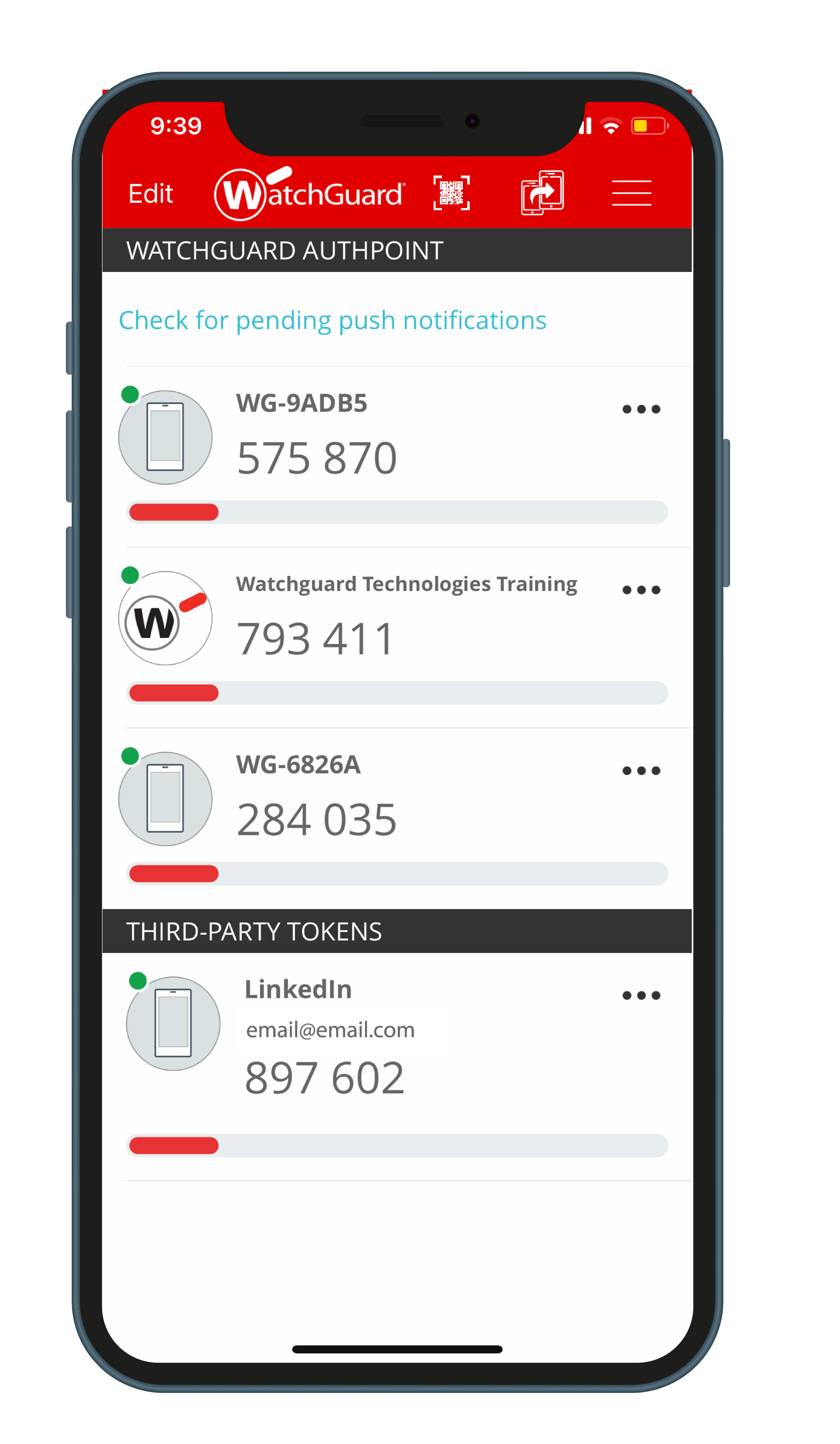 WatchGuard - Gestion des tokens